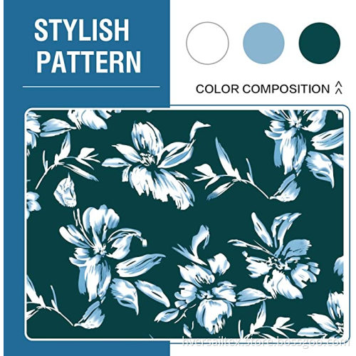Round Floral Spandex Ottoman Covers Slipcover